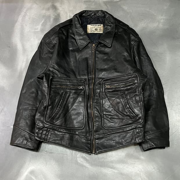  쉐비뇽 레더 봄버 자켓 y15096