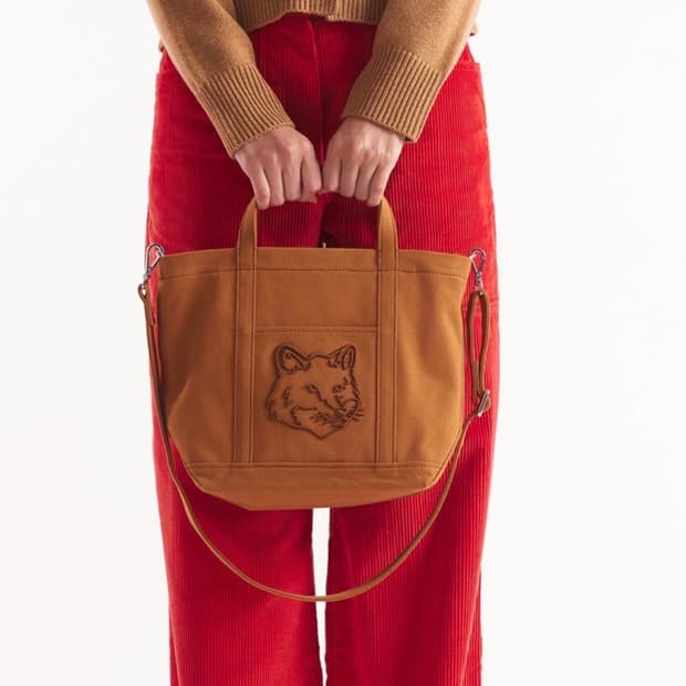 메종키츠네 폭스 헤드 스몰 토트백