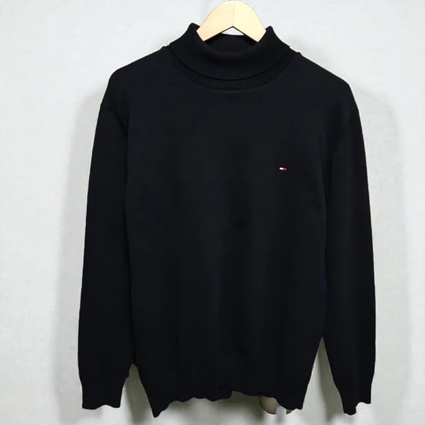 100)Tommy 타미힐피거 니트 터틀넥 네이비