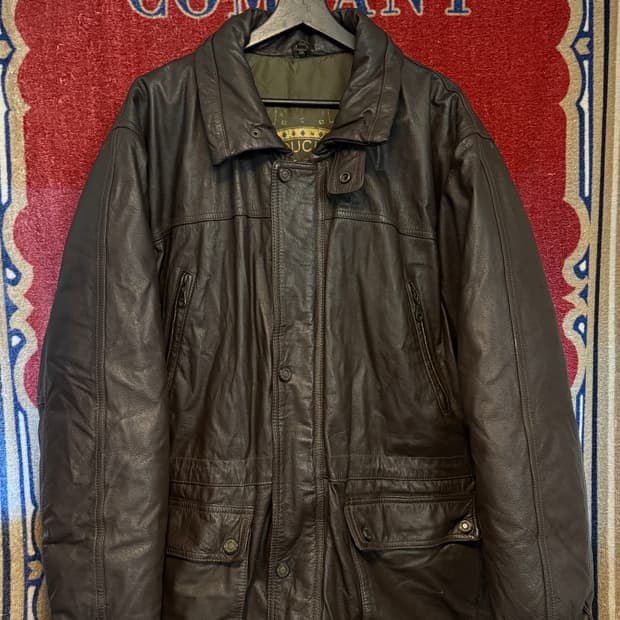 90년대 Leather Duckdown Parka XXL