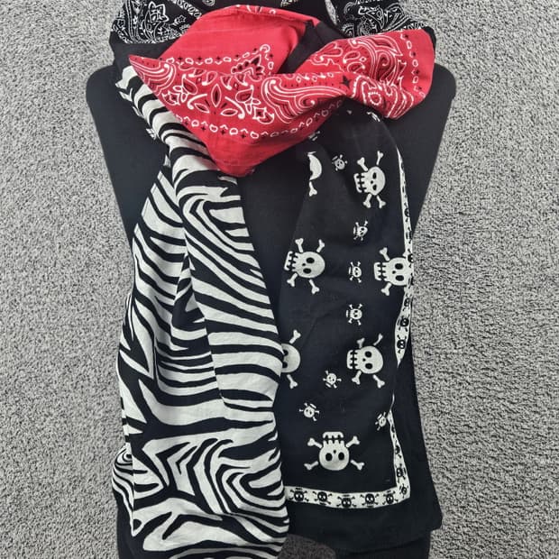 반다나 리워크 커스텀 스카프 머플러 / 10428