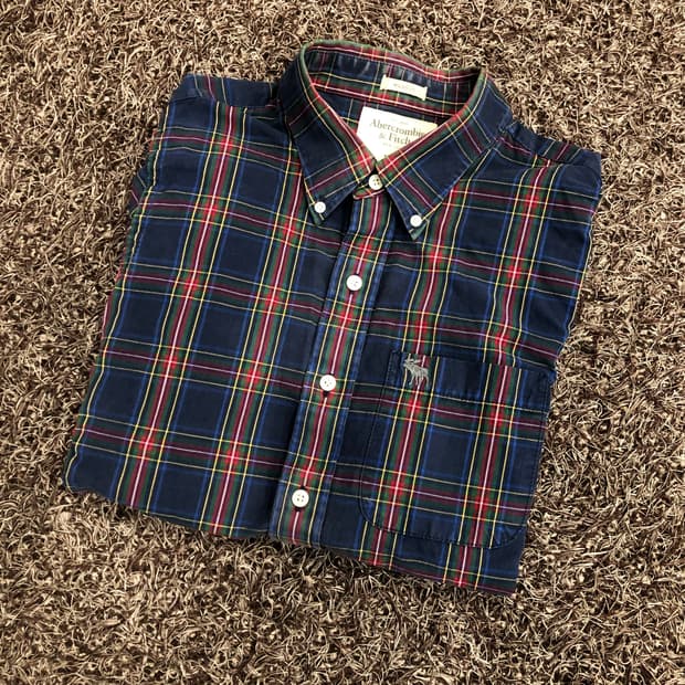 아베크롬비 체크 셔츠