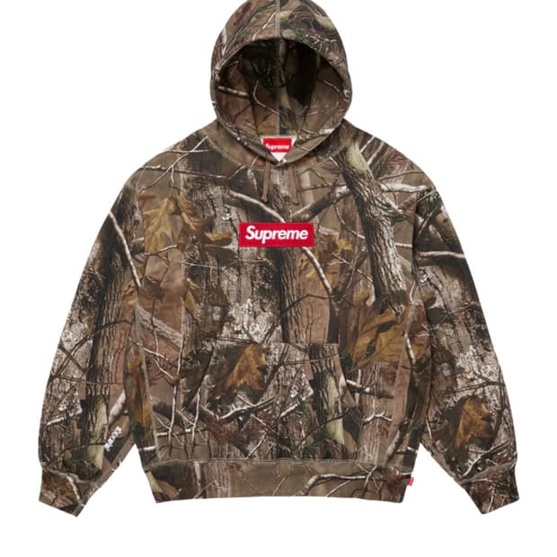L) 25FW 슈프림 박스로고 후드 카모 리얼트리