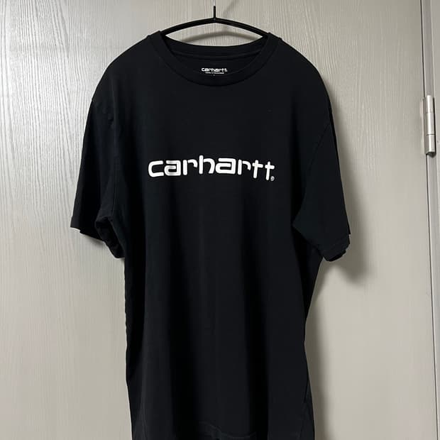 칼하트 로고 반팔 티셔츠 블랙 L