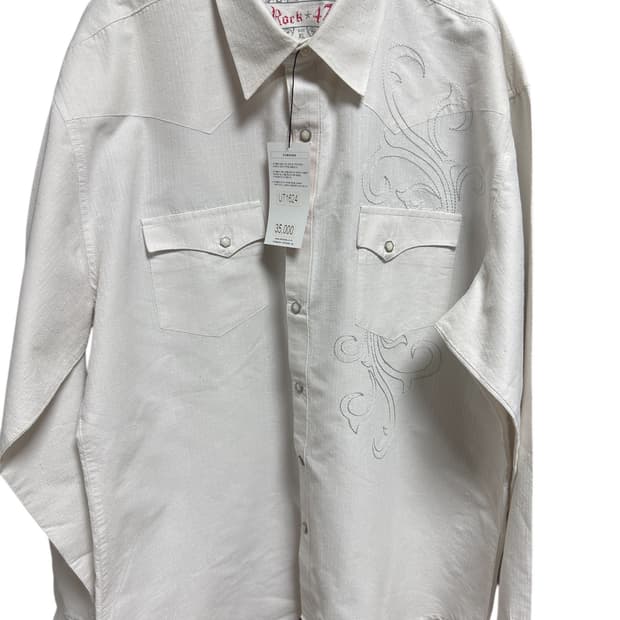 자수 포인트 빈티지 셔츠 ( 새상품 )