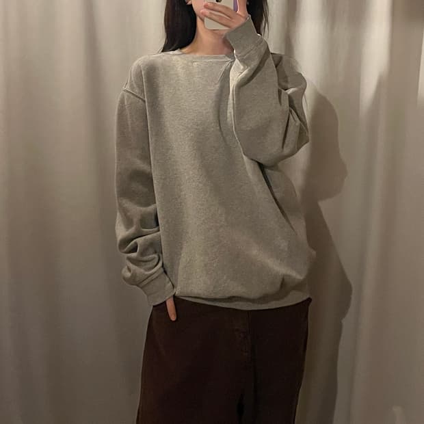 칼하트 기모 맨투맨 그레이