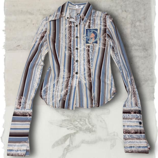 oriental stripe shirt