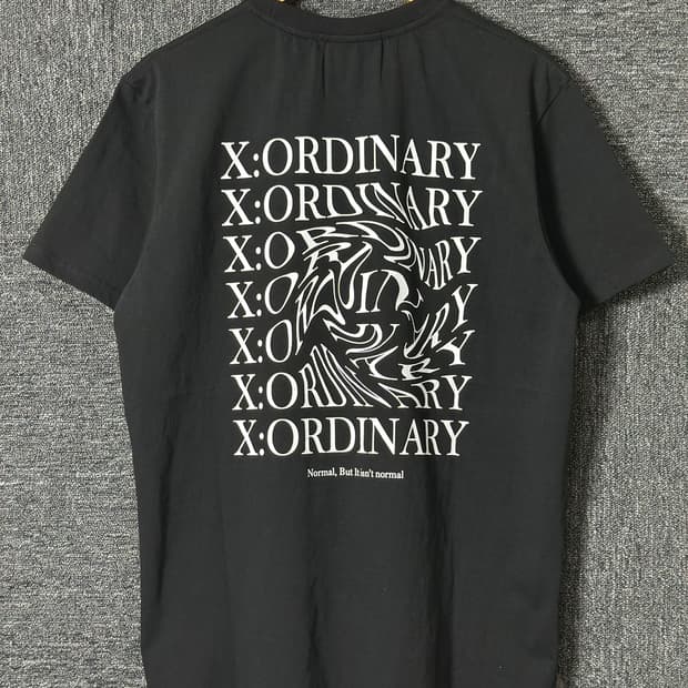 엑스오디너리 블랙 반팔 티셔츠 52 새상품