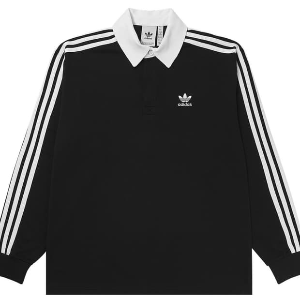아디다스 아디컬러 럭비 폴로 셔츠 블랙 - KR 사이즈