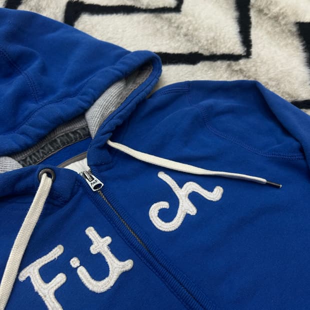 [M]아베크롬비 후드집업/블루/기모