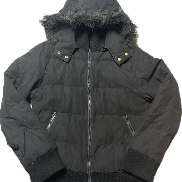 빈티지 울프조 블랙 패딩