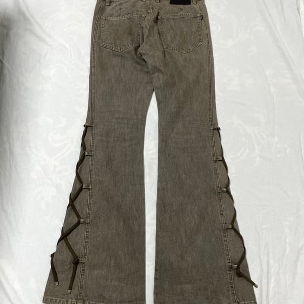 MORGAN Homme Side Lace-Up Flare Denim 