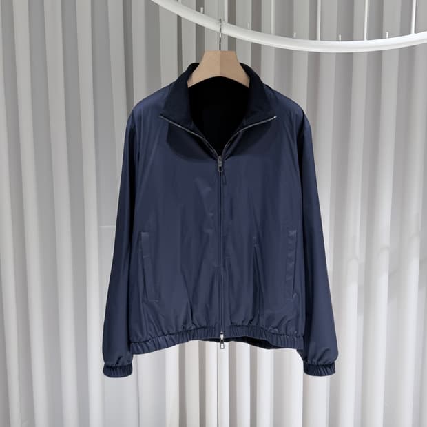 (A+/50) / 로로피아나 윈드메이트 리버서블 봄버 자켓 네이비