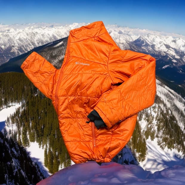 컬럼비아 경량패딩 옴니히트 (L-XL) 오렌지