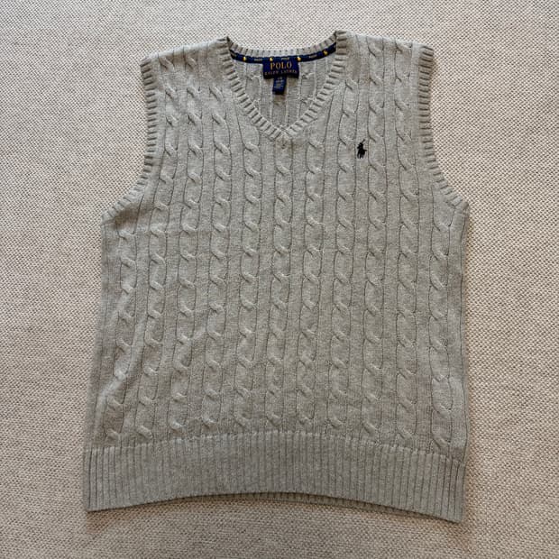 폴로 랄프로렌 케이블 니트 조끼