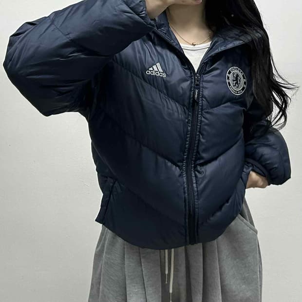아디다스 첼시 09/10유니폼 덕다운 네이비 패딩(100)