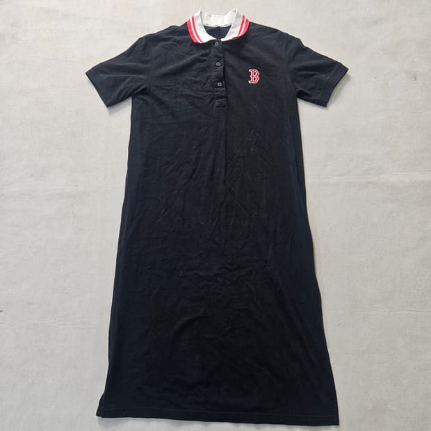 S MLB 여성 롱 피케 원피스 0401Y