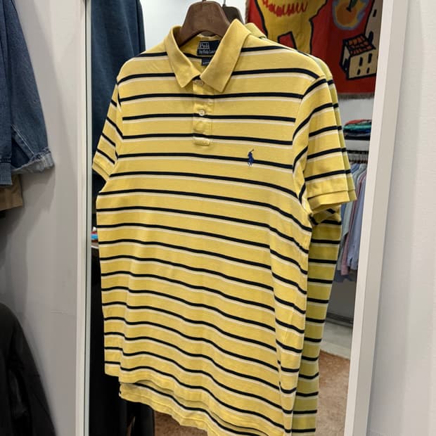 00s Polo RL 폴로 랄프로렌 스트라이프 pk 반팔 티셔츠