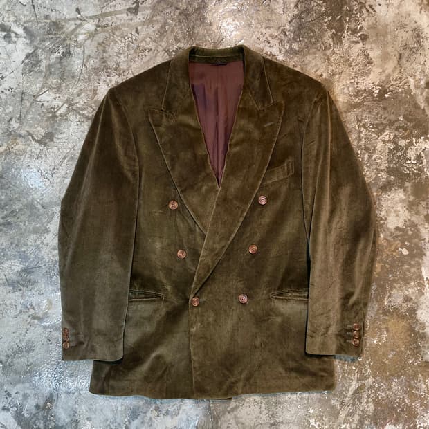 made in italyDouble Breasted Velvet Blaz