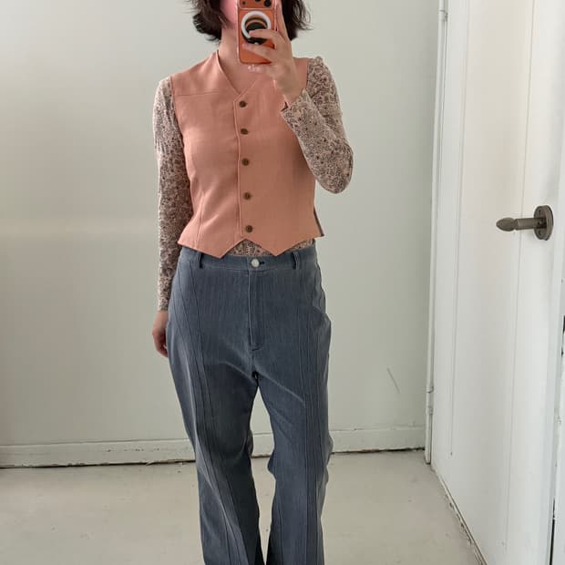 일본빈티지 절개라인 부츠컷 팬츠