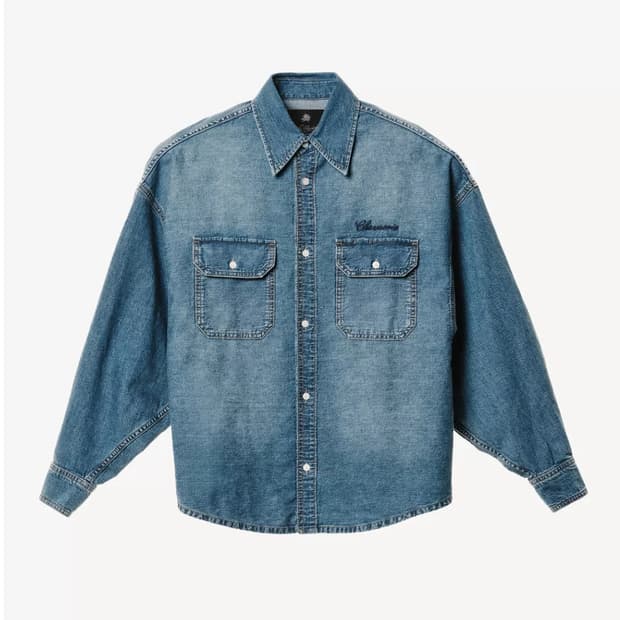 윌리 차바리아 x 자라 자수 박시핏 데님 셔츠