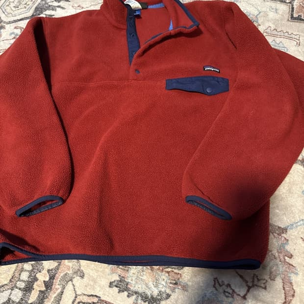 09FW 파타고니아 신칠라 스냅-T 레드/네이비