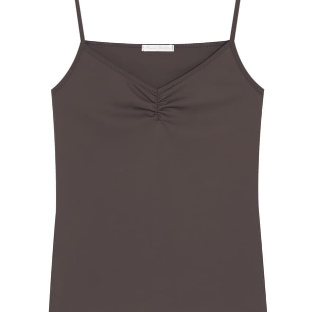 샵페어리 clear sleeveless 브라운