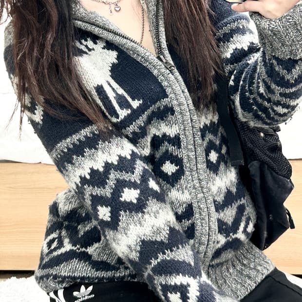 아베크롬비 노르딕 니트집업