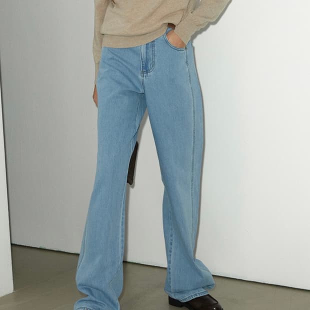 Signature Semi Wide Denim Pants_MIDDLE