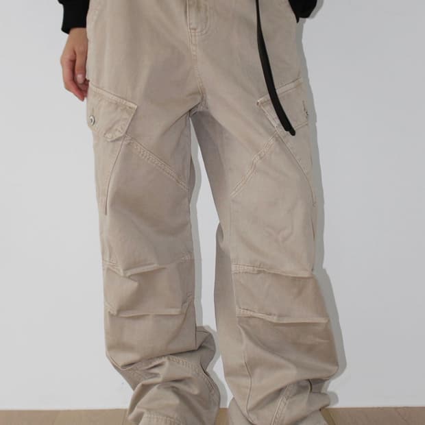(VER.1) SUBTILE WIDE CARGO PT (베이지)
