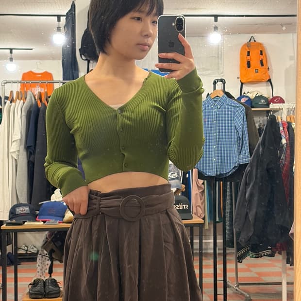 코스 숏니트가디건