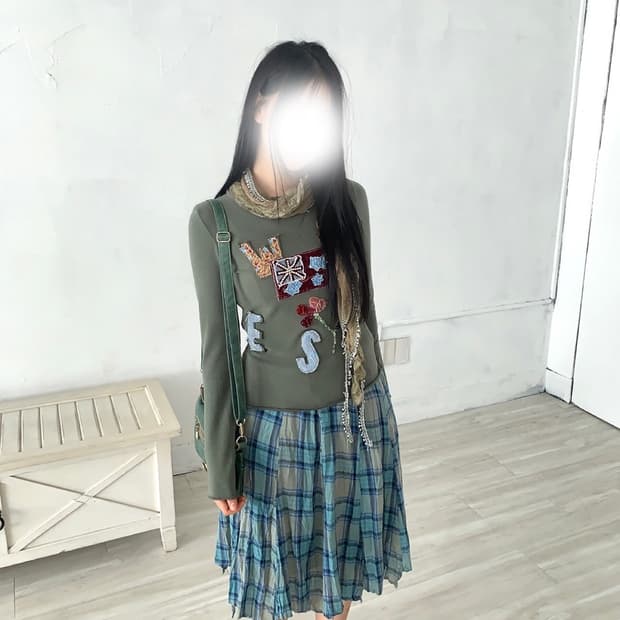 Y2K Kitsch Patchwork Long Sleeve