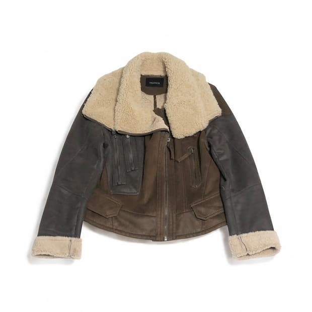 발렌시아 더블넥 양털 무스탕 66