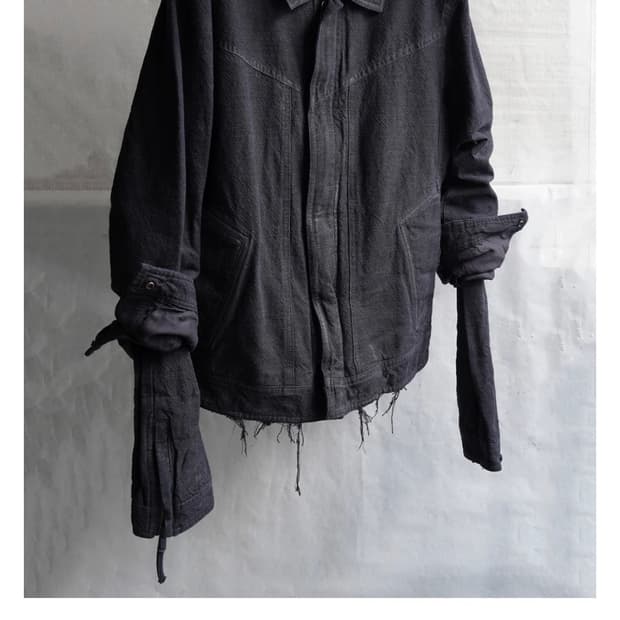 [L] blackmerle double sleeve blouson