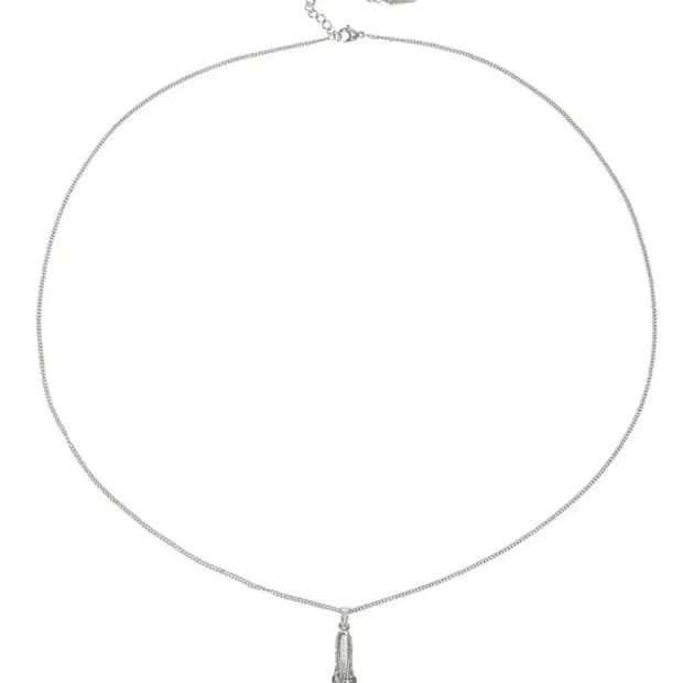 쓰리타임즈 발레리나 목걸이 (밝은 실버)