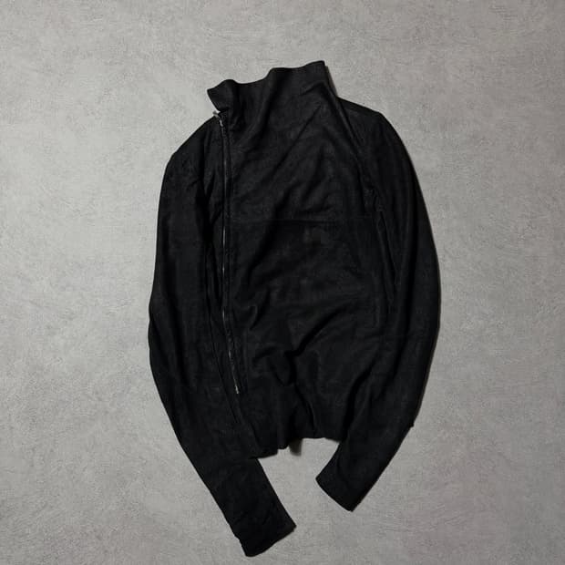 13FW 릭오웬스 하이넥 램스킨자켓