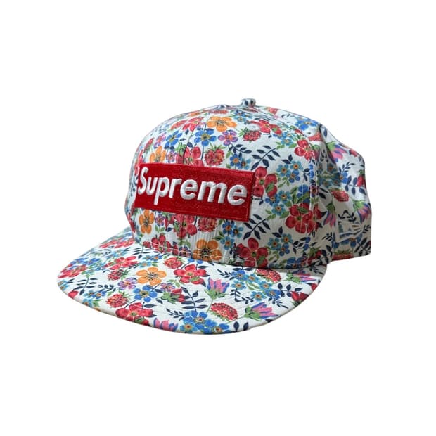 슈프림 2013SS 리버티 뉴에라 플로랄 박스로고 캡
