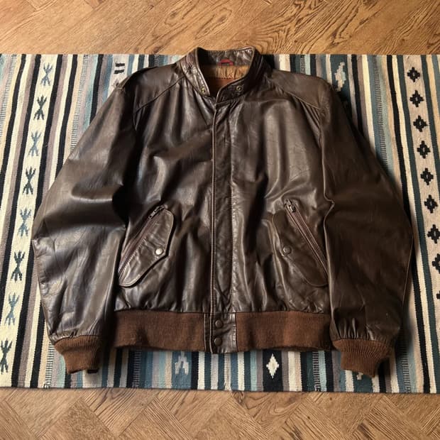 [XL]90's Made in USA 리얼레더 플라이트 자켓