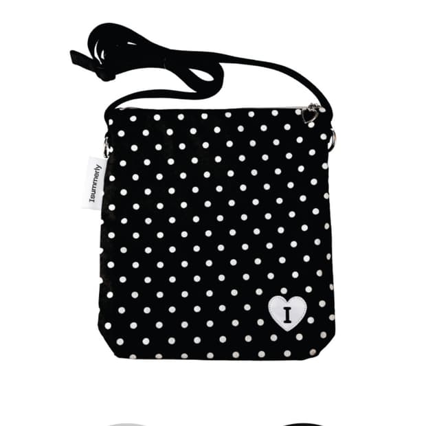 아이썸머리 코이 크로스백 블랙 도트 가방