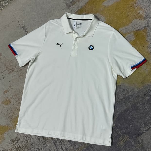 푸마 BMW 폴로 반팔 화이트 L