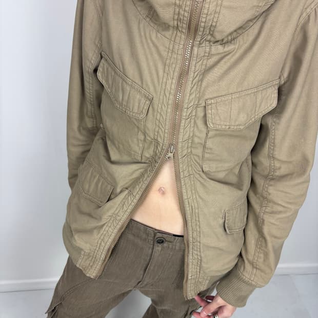 ZIP NECK SAFARI JACKET
