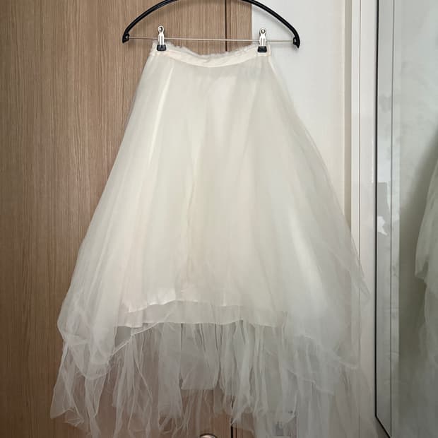 튤 스커트 아이보리