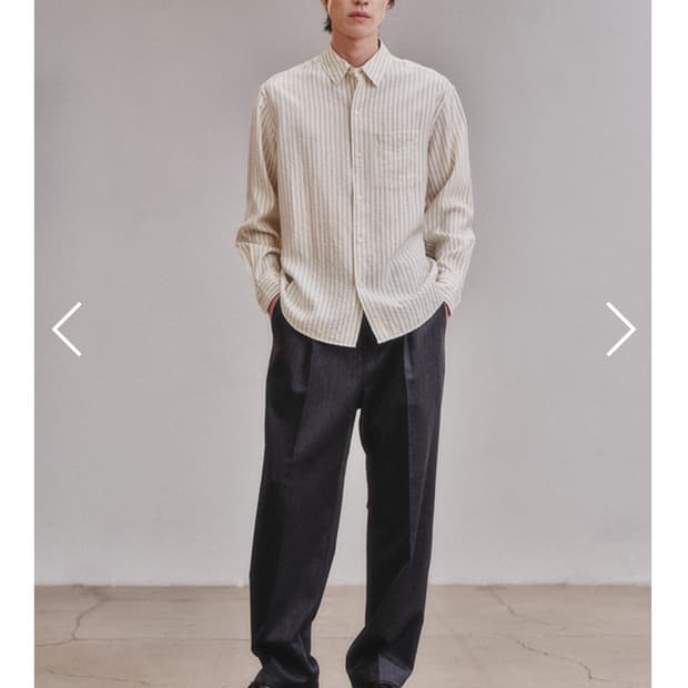 아트이프액츠 Wrinkle Rayon Shirt_크림/차콜