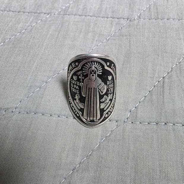 [13호] 빈티지 쥬얼리 멕시코 성 베네딕토 925 실버 은반지