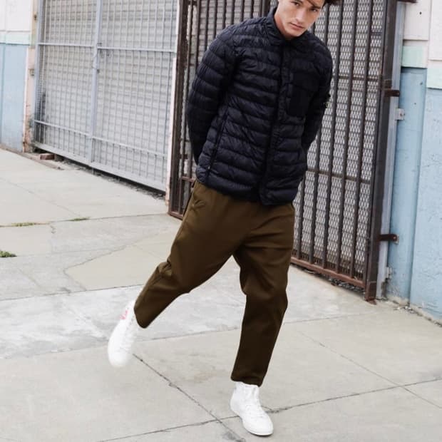 스톤아일랜드 경량패딩 자켓 블랙 L