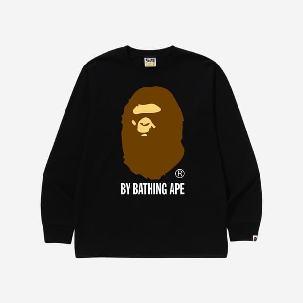 베이프 롱슬리브 티셔츠 블랙 L