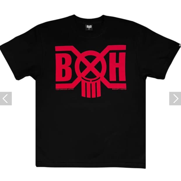 바운티헌터 블랙레드 로고 반팔 티셔츠(XXL)