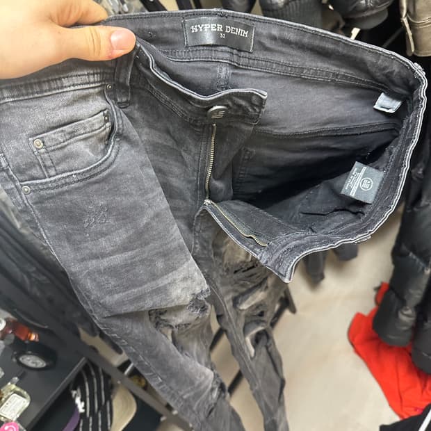 하이퍼데님 블랙 데님 32