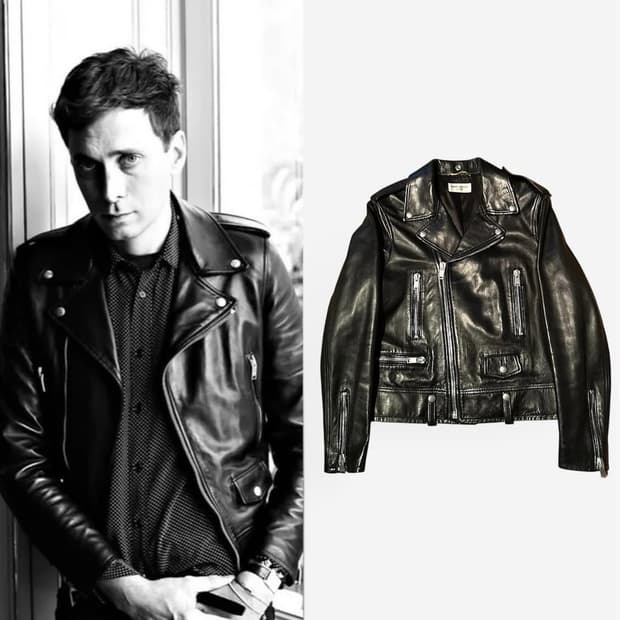 생로랑 14ss L01 에디시즌 램스킨 라이더 자켓