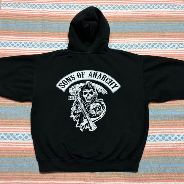 미국 빈티지 선즈오브아나키 후드티 후드집업